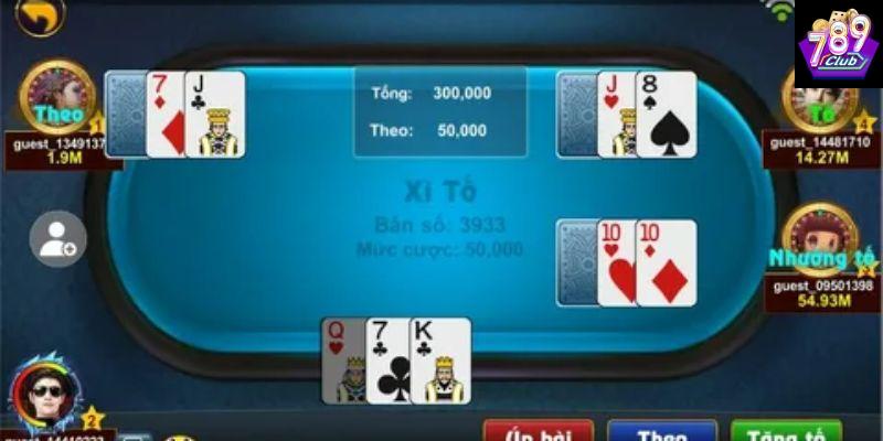Xếp hạng bộ bài theo luật chơi xì tố